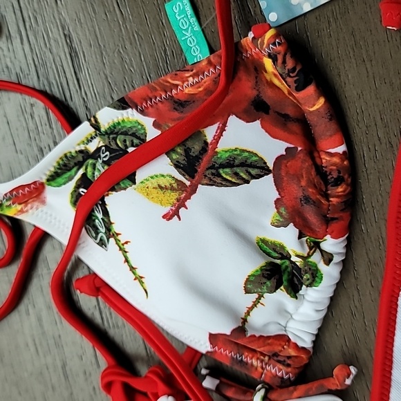 Floral Seekers Swimwear Tie Bikini with Removable Pads - NWT - Picture 8 of 13